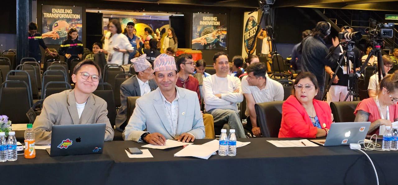 Dr. Ananda Gaihre at an event or award ceremony